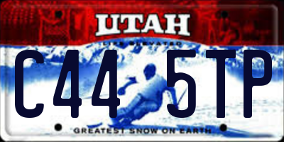 UT license plate C445TP