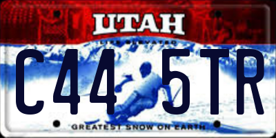 UT license plate C445TR