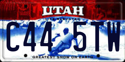 UT license plate C445TW