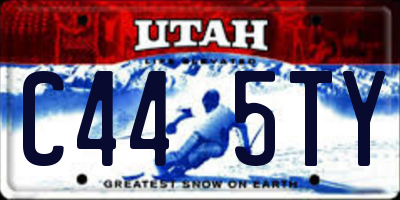 UT license plate C445TY