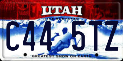 UT license plate C445TZ