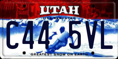 UT license plate C445VL