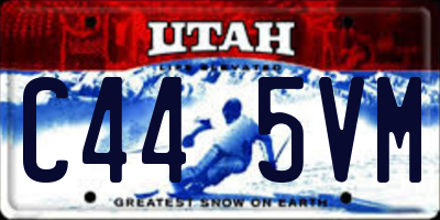 UT license plate C445VM