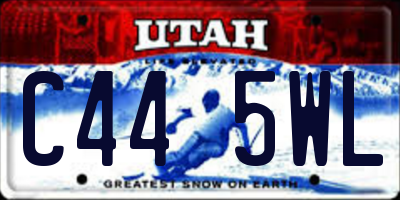 UT license plate C445WL