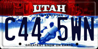 UT license plate C445WN