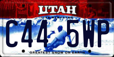 UT license plate C445WP