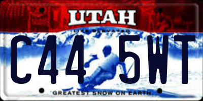 UT license plate C445WT