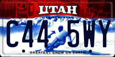 UT license plate C445WY