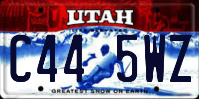 UT license plate C445WZ
