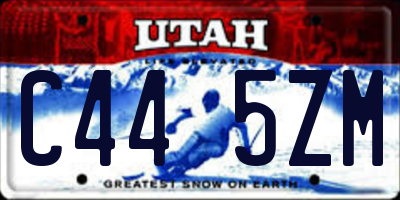 UT license plate C445ZM