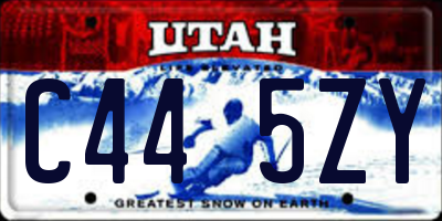UT license plate C445ZY