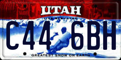 UT license plate C446BH