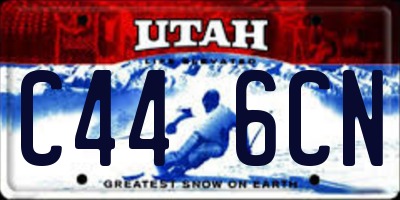 UT license plate C446CN
