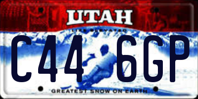 UT license plate C446GP