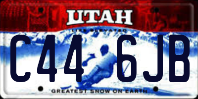 UT license plate C446JB