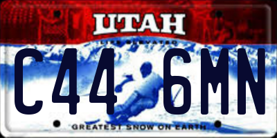 UT license plate C446MN