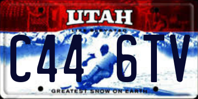 UT license plate C446TV