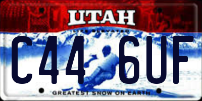 UT license plate C446UF
