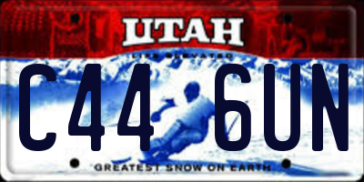 UT license plate C446UN