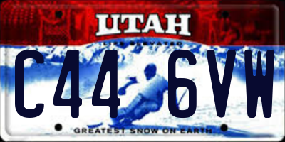 UT license plate C446VW