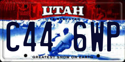 UT license plate C446WP