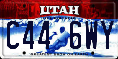 UT license plate C446WY