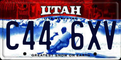 UT license plate C446XV