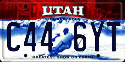 UT license plate C446YT