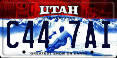 UT license plate C447AI
