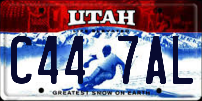 UT license plate C447AL