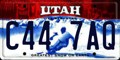 UT license plate C447AQ