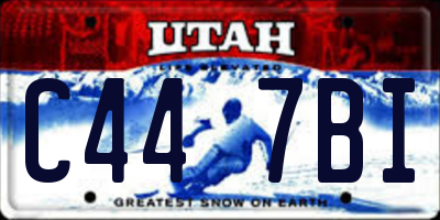 UT license plate C447BI