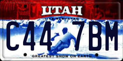 UT license plate C447BM