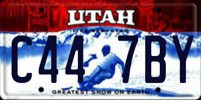 UT license plate C447BY