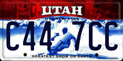 UT license plate C447CC