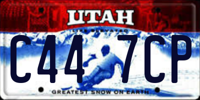 UT license plate C447CP