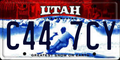 UT license plate C447CY