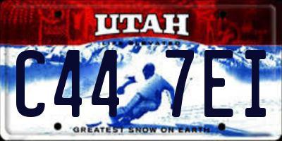 UT license plate C447EI