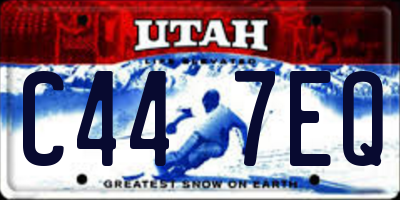 UT license plate C447EQ