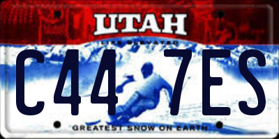 UT license plate C447ES