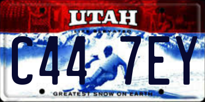 UT license plate C447EY
