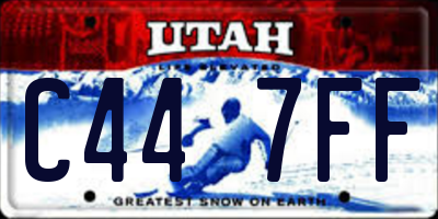 UT license plate C447FF
