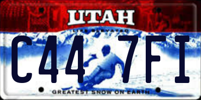 UT license plate C447FI