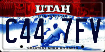 UT license plate C447FV