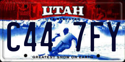 UT license plate C447FY