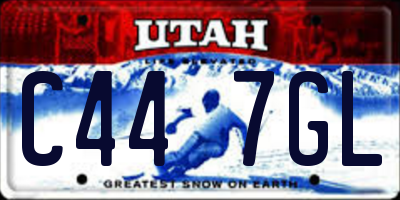 UT license plate C447GL