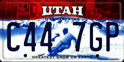UT license plate C447GP