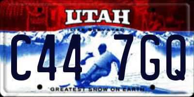 UT license plate C447GQ