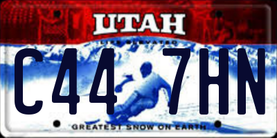 UT license plate C447HN