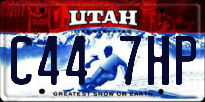UT license plate C447HP